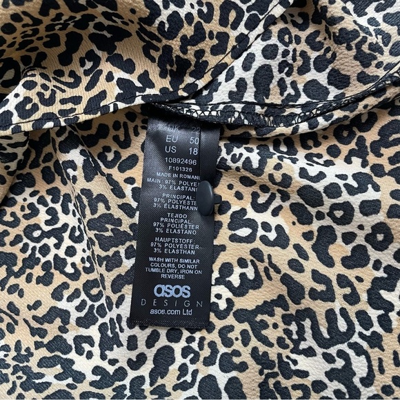 ASOS DESIGN CURVE leopard top - Picture 3 of 6